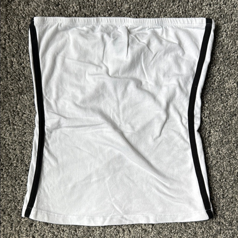 Ambiance White and Black Tube Top